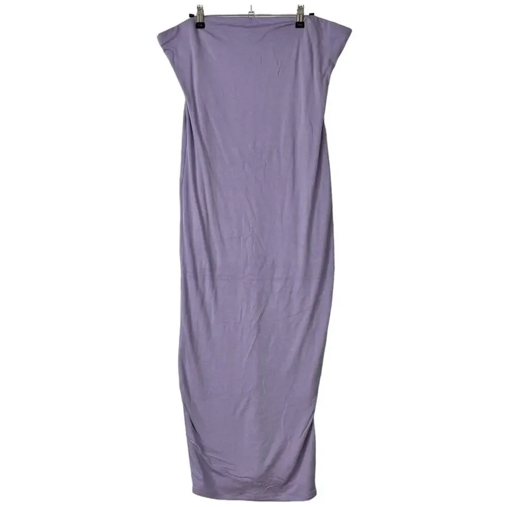 Naked Wardrobe The NW Tube Dress Iris Purple Strapless Crepe Bodycon Size 3X NEW - Picture 4 of 14